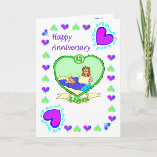 Cartão de aniversário de 12 anos de casamento de l