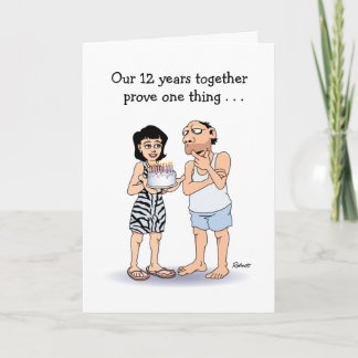 Cartão de aniversário de 12 anos engraçado para ma