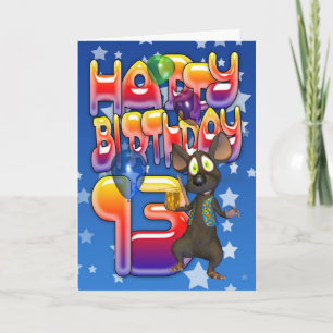 Cartão de Aniversário de 13, Feliz Aniversário