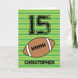 Cartão de Aniversário de 15 anos do Futebol Verde