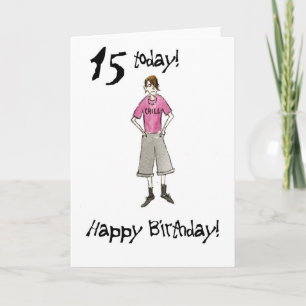 Cartão de Aniversário de 15 para Menino