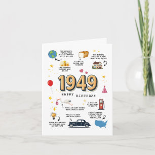 Cartão de aniversário de 1949 para Pai ou mãe