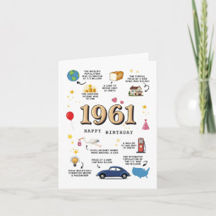 Cartão de aniversário de 1961 para Pai ou mãe