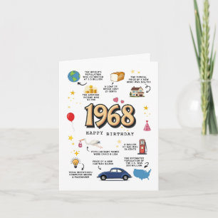 Cartão de aniversário de 1968 para Pai ou mãe