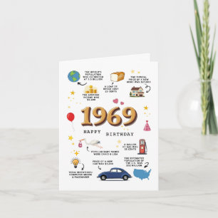Cartão de aniversário de 1969 para Pai ou mãe