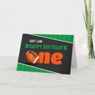 Cartão de Aniversário de 1 Ano com Tema de Futebol