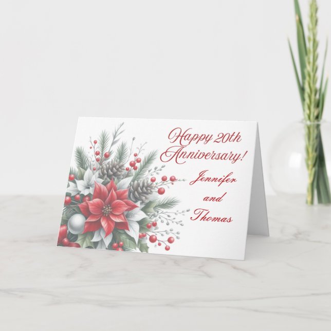 Cartão de aniversário de 20 anos personalizado de  (Frente)