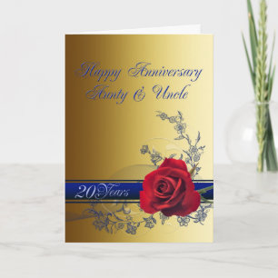 cartão de aniversário de 20 anos, Tio & Tia