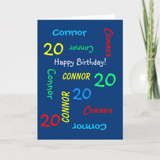 Cartão de Aniversário de 20 Personalizado Qualquer