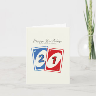 Cartão de Aniversário de 21 anos