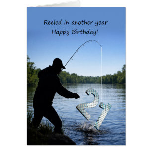 Cartão de Aniversário de 21 anos para Pescador