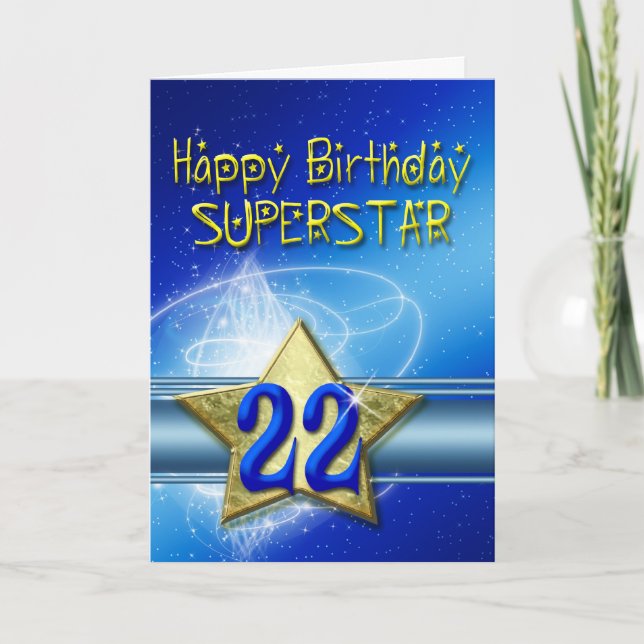 Cartão de aniversário de 25 para Superstar (Frente)