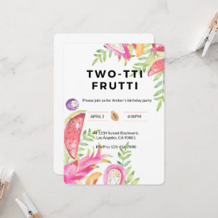 Cartão de Aniversário de 2 anos da TWO-TTI FRUTTI 