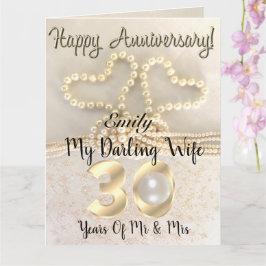 Cartão de Aniversário de 30 Anos de Casamento Péro