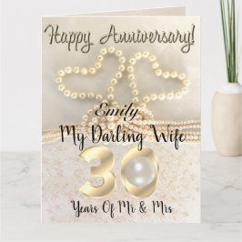 Cartão de Aniversário de 30 Anos de Casamento Péro