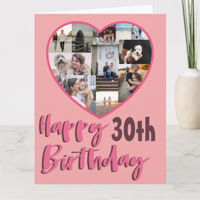 Cartão de aniversário de 30 anos de qualquer idade (Frente)