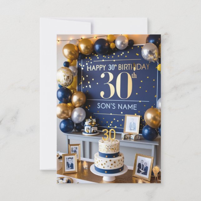 cartão de aniversário de 30 anos do filho (Frente)