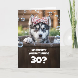 Cartão de Aniversário de 30 anos Engraçado e Fofo