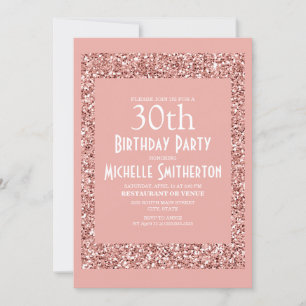 Cartão de Aniversário de 30 Anos Feminino com Bril