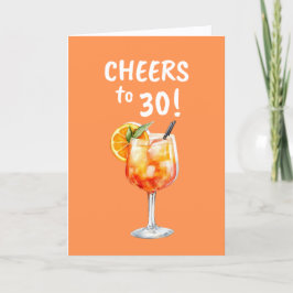 Cartão de Aniversário de 30 anos Inspirado no Aper