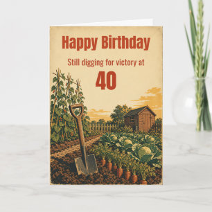 Cartão de Aniversário de 40 Anos para a Horta 'Cav