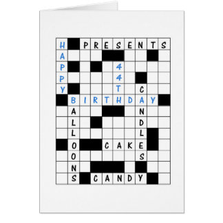Cartão de Aniversário de 44, Crossword Quebra-cabe