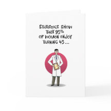 Cartão de aniversário de 45 mulheres