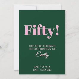 Cartão de Aniversário de 50 anos