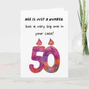 Cartão de Aniversário de 50 anos - A Idade é Apena