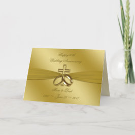 Cartão de Aniversário de 50 Anos de Casamento Dour