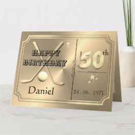 Cartão de Aniversário de 50 anos de Golfe Personal