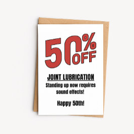 Cartão de Aniversário de 50 Anos Engraçado - 50% d