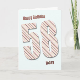 Cartão de aniversário de 58 anos
