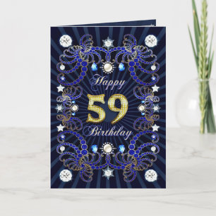 Cartão de aniversário de 59 anos com inúmeras j