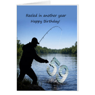 Cartão de Aniversário de 59 anos para Pescador