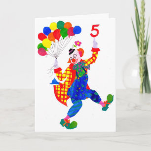 Cartão de aniversário de 5 anos