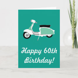 Cartão de aniversário de 60 anos para o Patinete R
