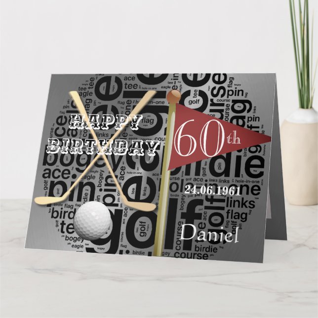 Cartão de Aniversário de 60 anos Personalizado com (Frente)