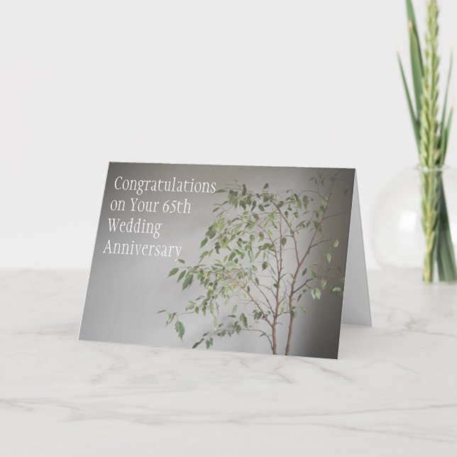 Cartão de Aniversário de 65 Anos de Casamento (Frente)