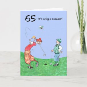 Cartão de aniversário de 65 anos para um Golfer