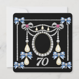Cartão de Aniversário de 70 anos Personalize com J
