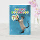 Cartão de aniversário de 70 com gatos siameses (Orchid)