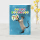 Cartão de aniversário de 70 com gatos siameses (Yellow Flower)