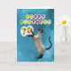 Cartão de aniversário de 70 com gatos siameses (Small Plant)