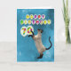 Cartão de aniversário de 70 com gatos siameses (Frente)