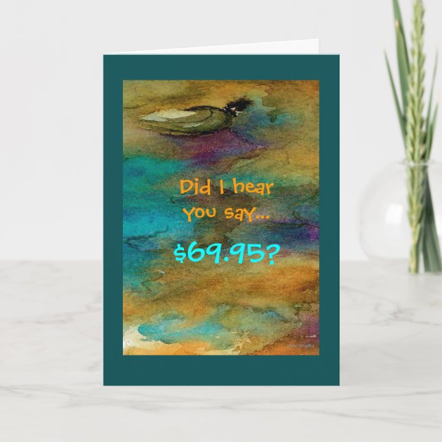 Cartão de Aniversário de 70 Humorístico (Frente)