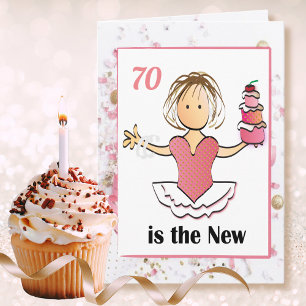 Cartão de aniversário de 70 para ela - Engraçad