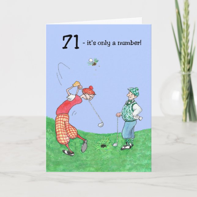 Cartão de aniversário de 71ruas para um Golfer (Frente)