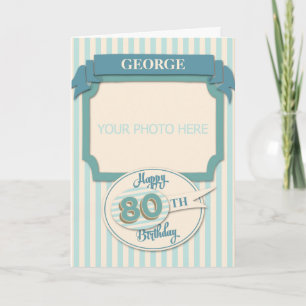 Cartão de Aniversário de 80 Personalizado - Adicio