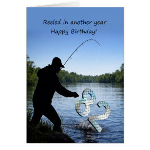 Cartão de Aniversário de 82 Anos para Pescador 